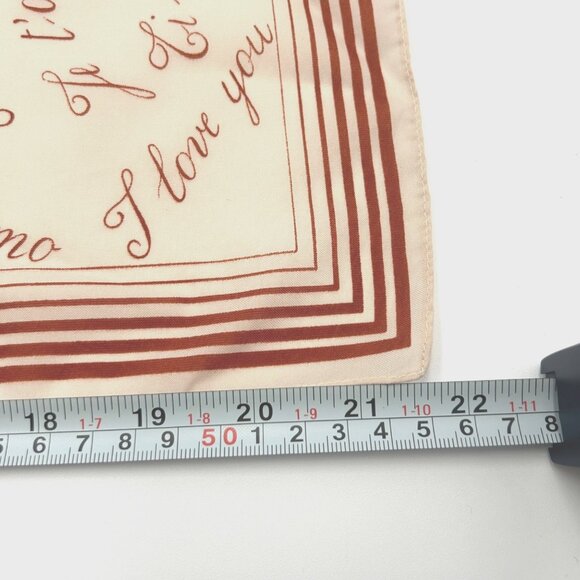 Vintage "I Love You,” Scarf in Multiple Languages, by Tura ITALY - Picture 4 of 7